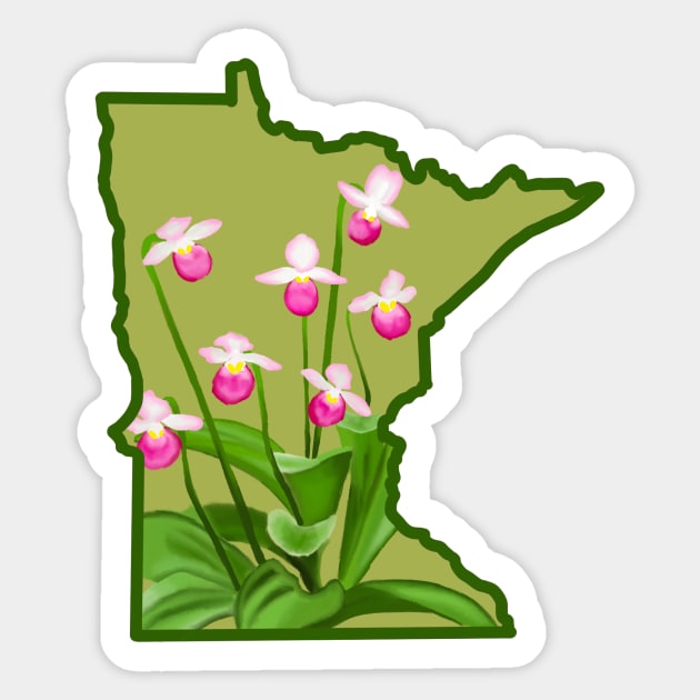 Minnesota state flower Sticker by avadoodle